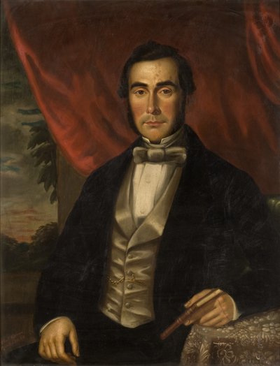 Portrait of a Man Holding a Book by English School